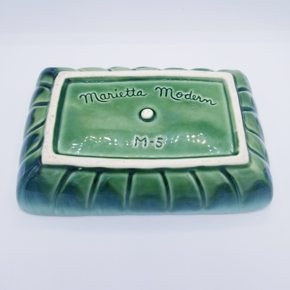 Vintage Marietta Modern M-5 Green Rectangular Planter Tray - Picture 7 of 8